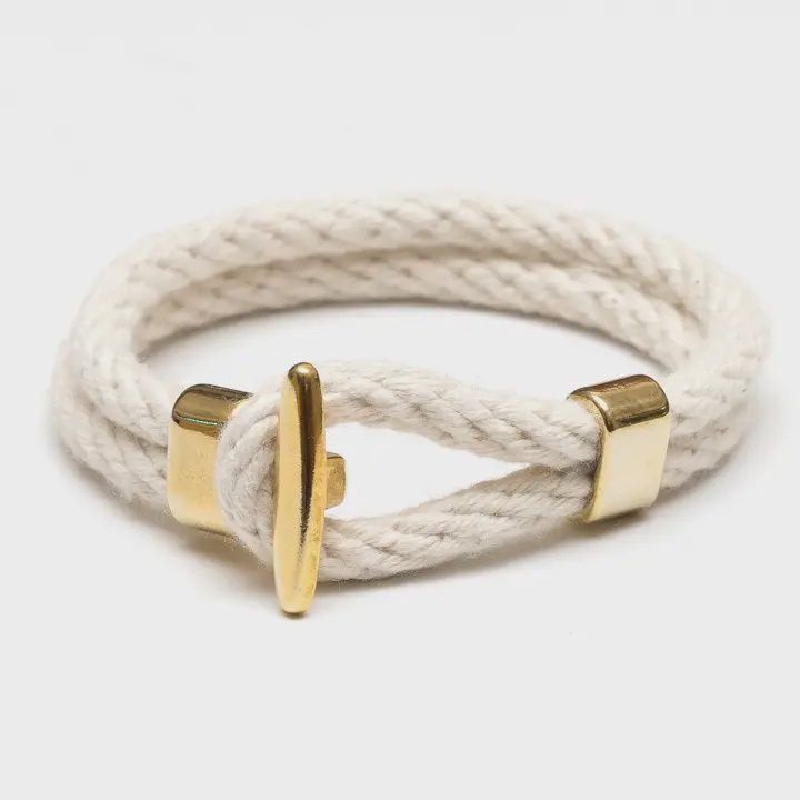 Camden - Ivory/Gold - Nautical Rope Bracelet