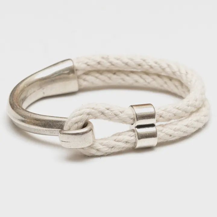 Hampstead - Ivory/Silver - Nautical Rope Bracelet