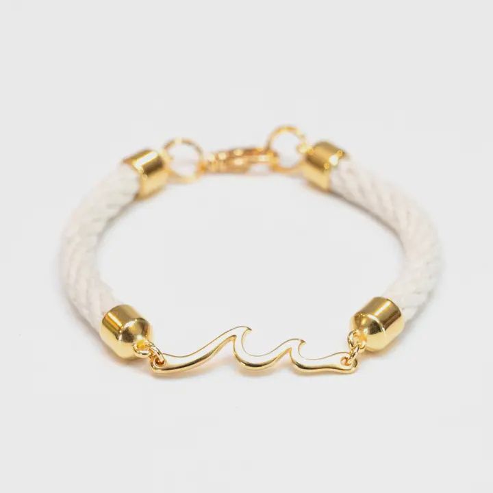 Madaket - Ivory/Gold - Nautical Rope Bracelet