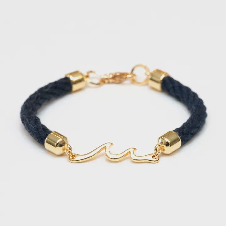 Madaket - Navy/Gold - Nautical Rope Bracelet
