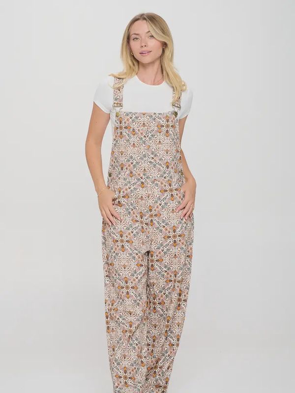 BEE FLORAL PRINT OVERALL