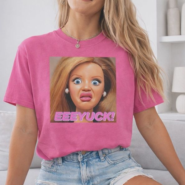 Funny Eeeyuck Graphic Tee, Meme Doll Tee- Eeeyuck, Size: small