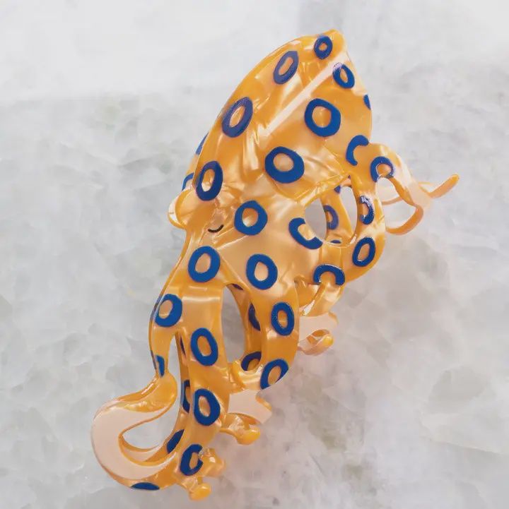 Blue-Ringed Octopus Hair Clip