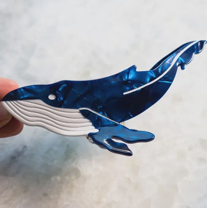 Eco Friendly Blue Whale Hair Clip