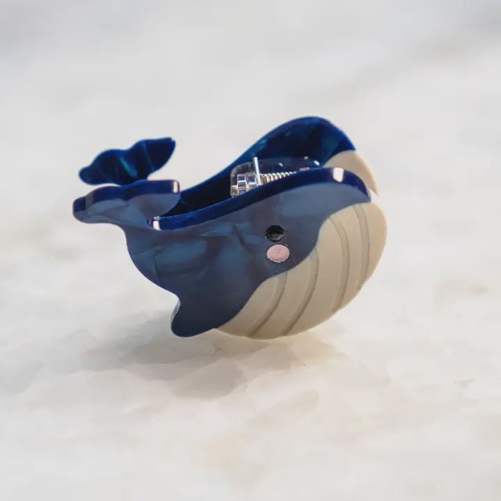 Eco Friendly Blue Whale Hair Clip, Mini