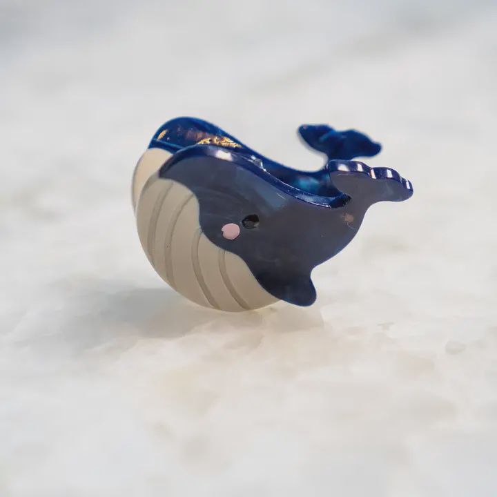 Eco Friendly Blue Whale Hair Clip, Mini