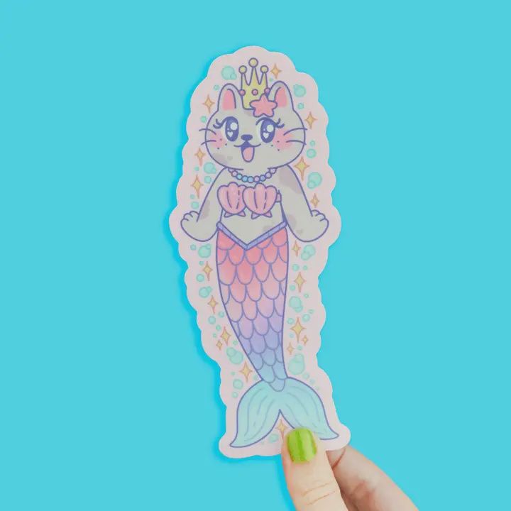 Purrmaid Kitty Vinyl Sticker