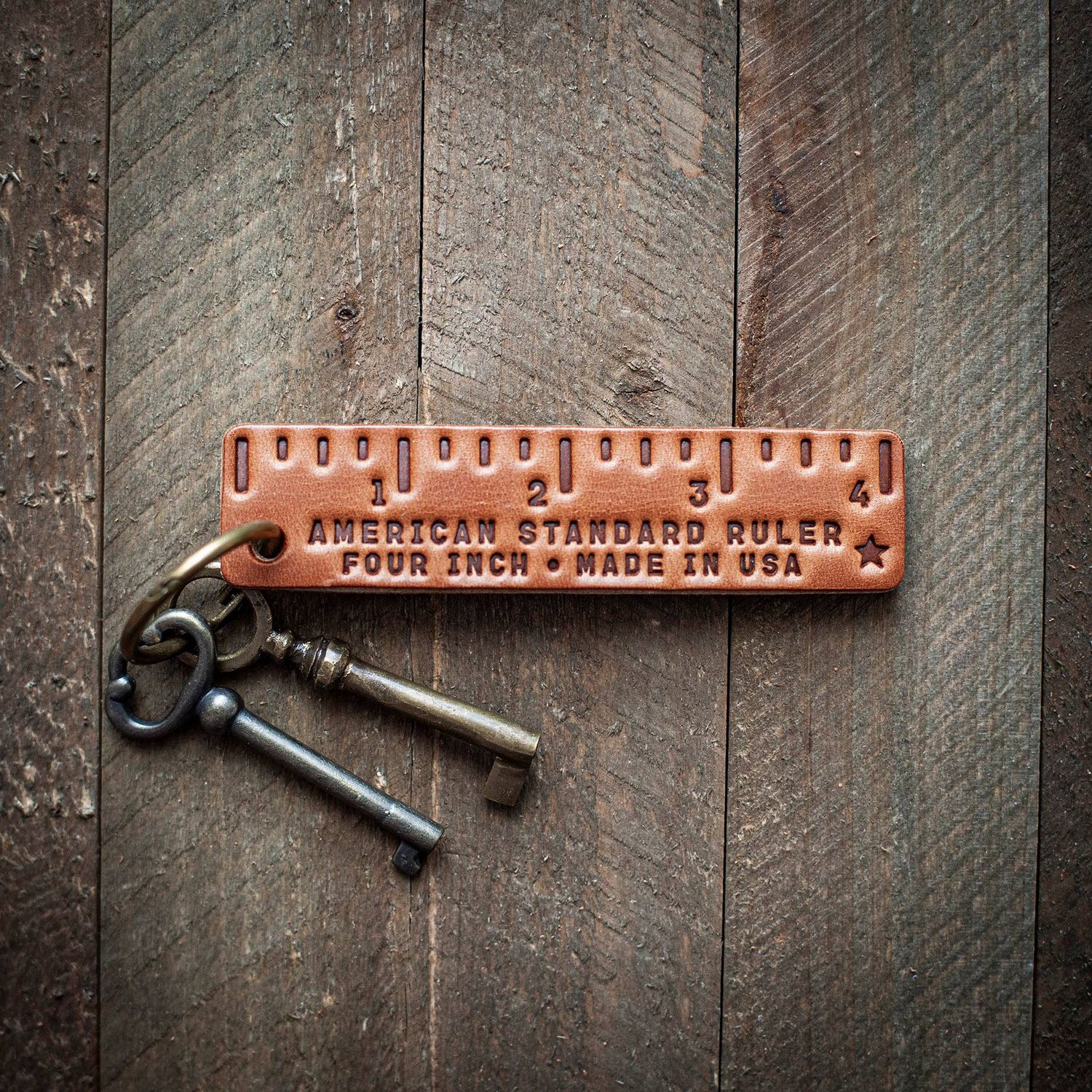 Pocket Ruler Leather Keychain(1)