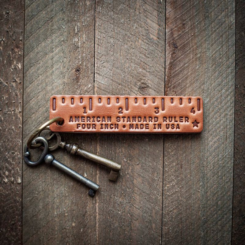 Pocket Ruler Leather Keychain(1)