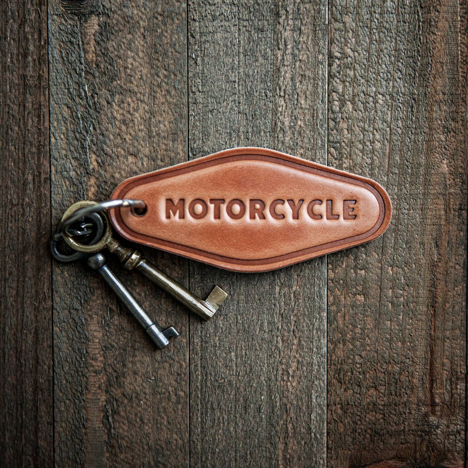 Motorcycle Leather Keychain Motel Style(1)