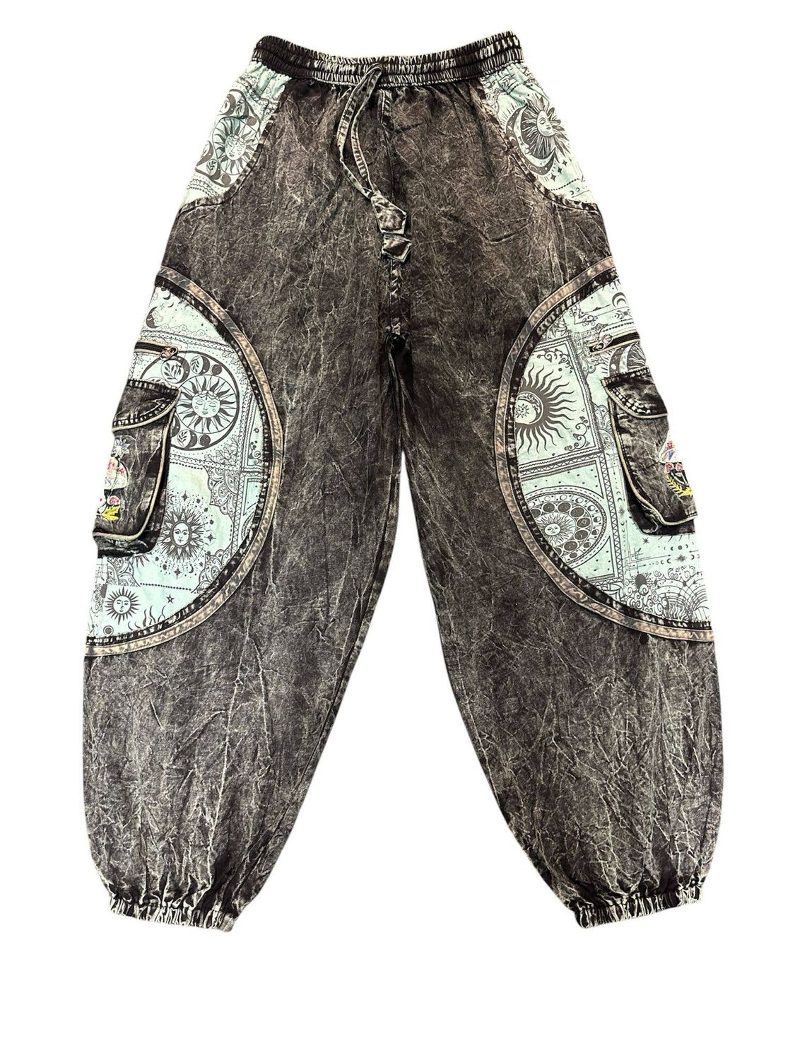 Cotton Sun, Moon and Mushroom Pant, Size: XL
