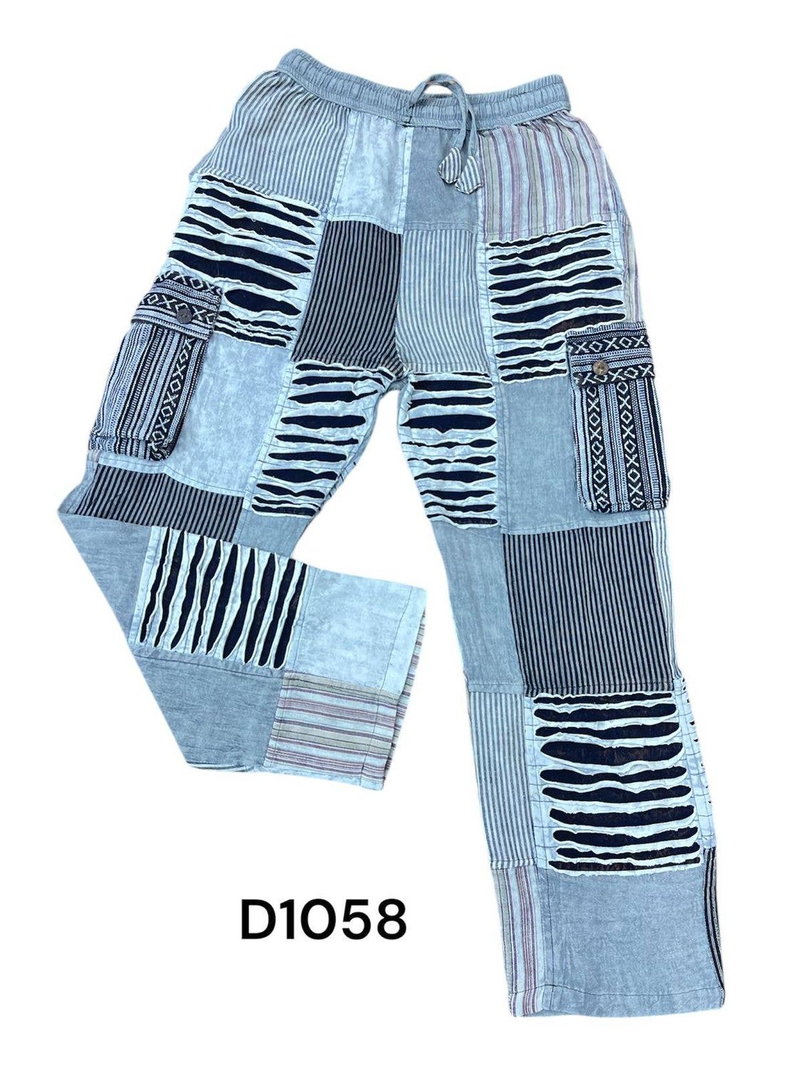 Cotton Razor Patchwork Cargo Pant D1058, Size: S