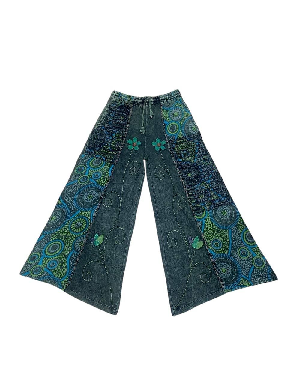 Cotton Razor Cut Palazzo Pant LF26353, Size: L