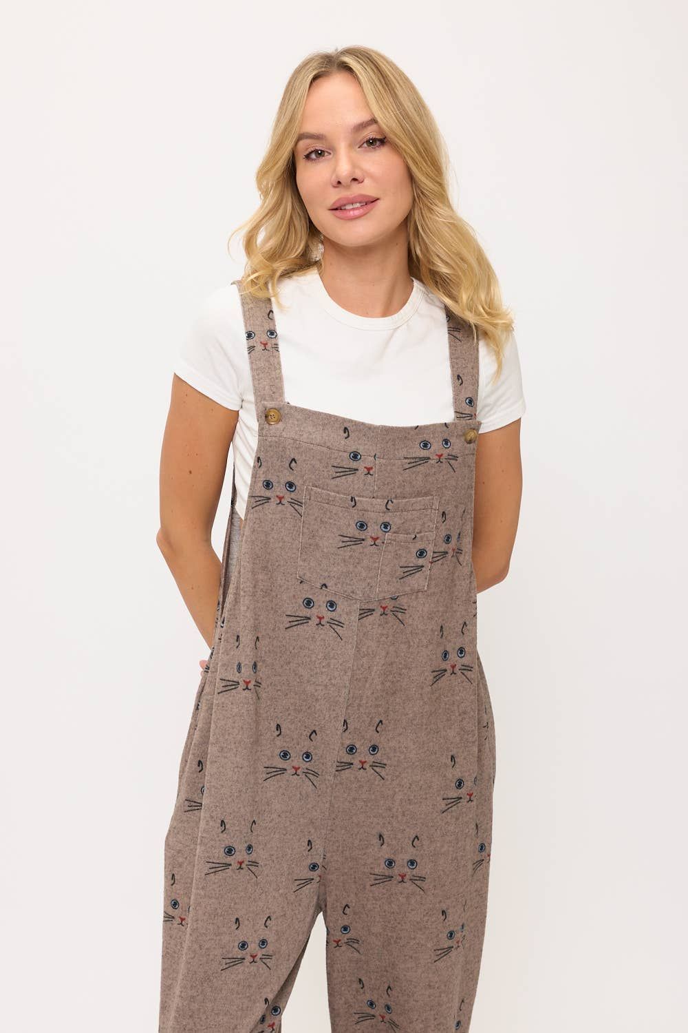CAT WHISKERS PRINT OVERALLS