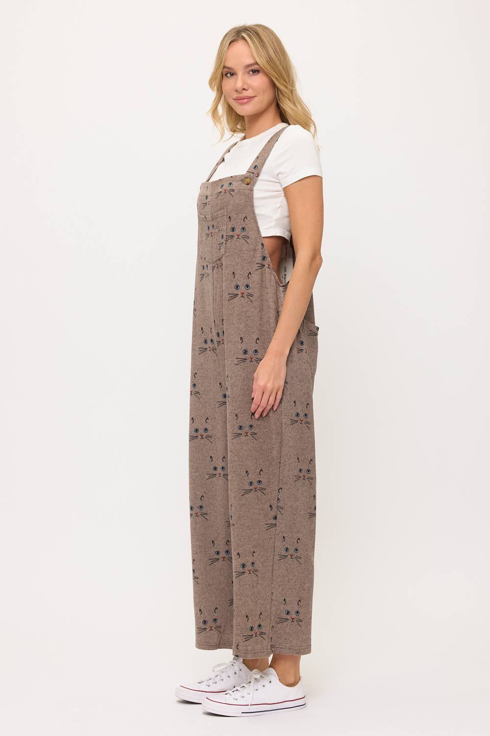 CAT WHISKERS PRINT OVERALLS