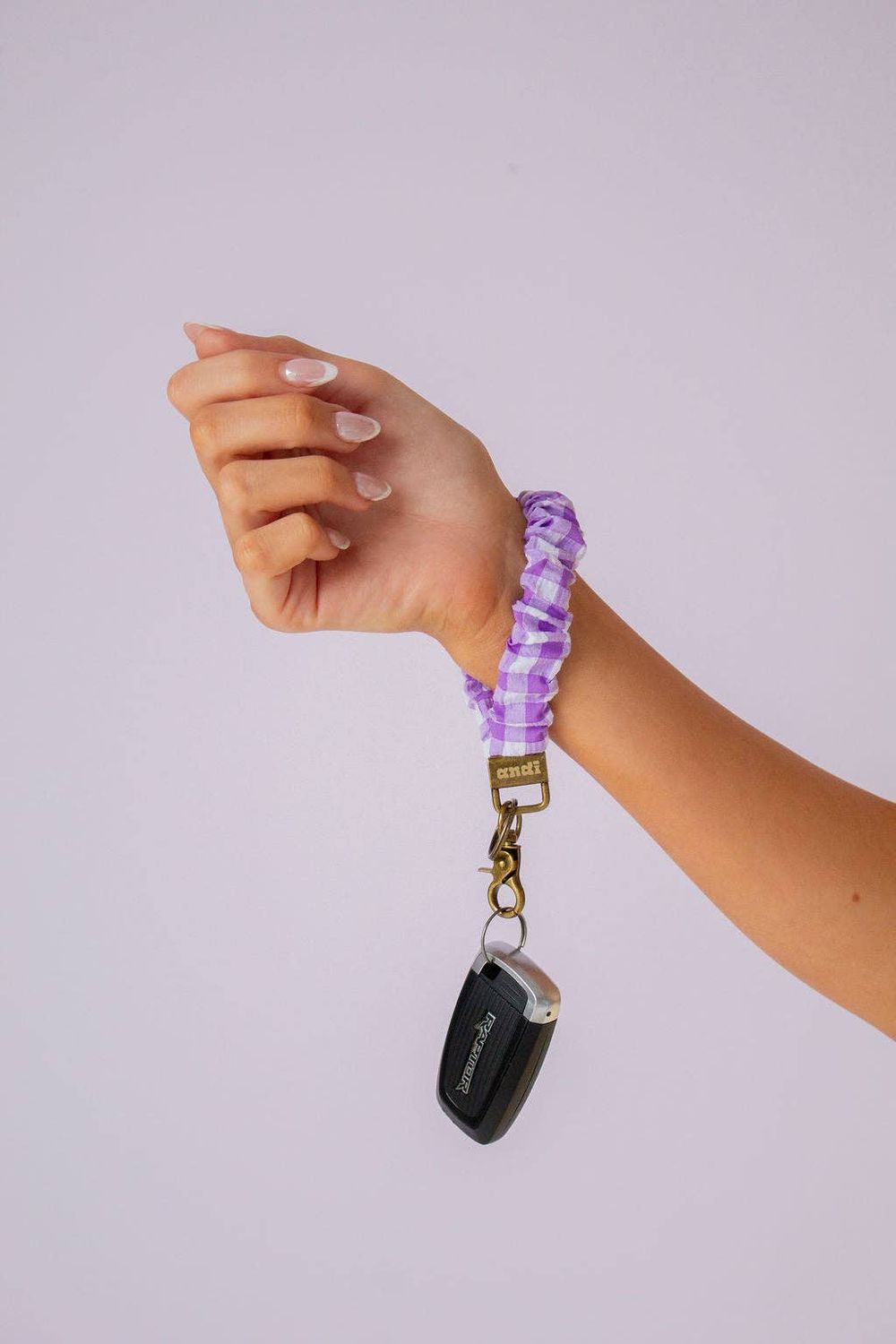 Iris Gingham Keychain