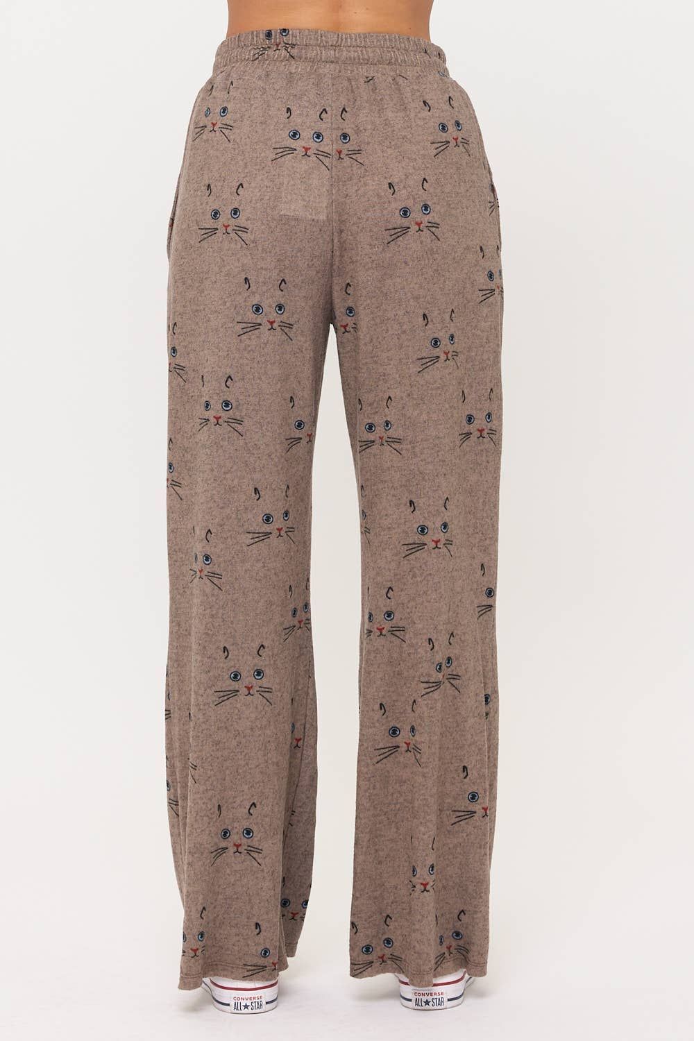 CAT WHISKERS PRINT FLARE PANT