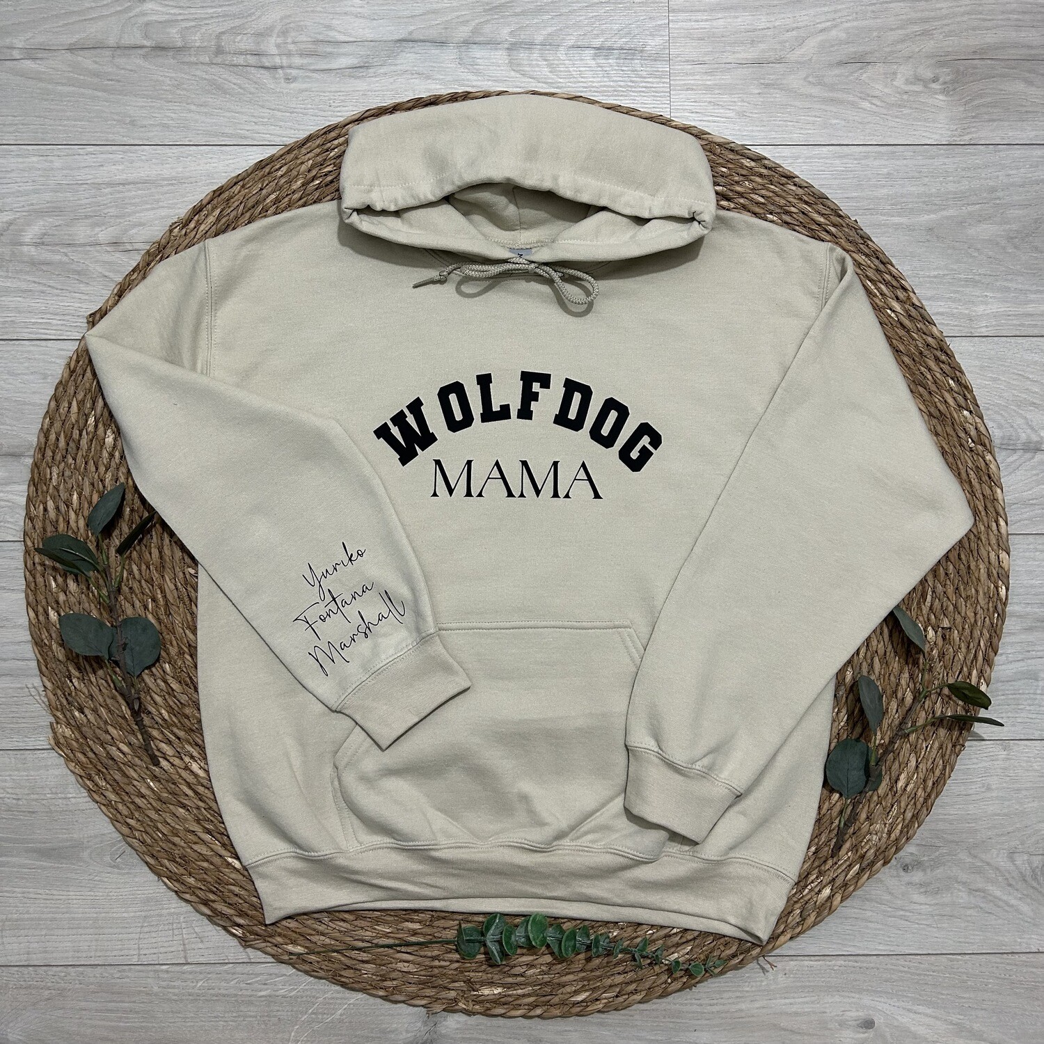 Hoodie Dog Mama - Sand