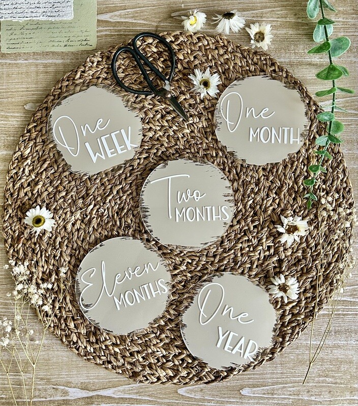 Baby Milestones Acrylics