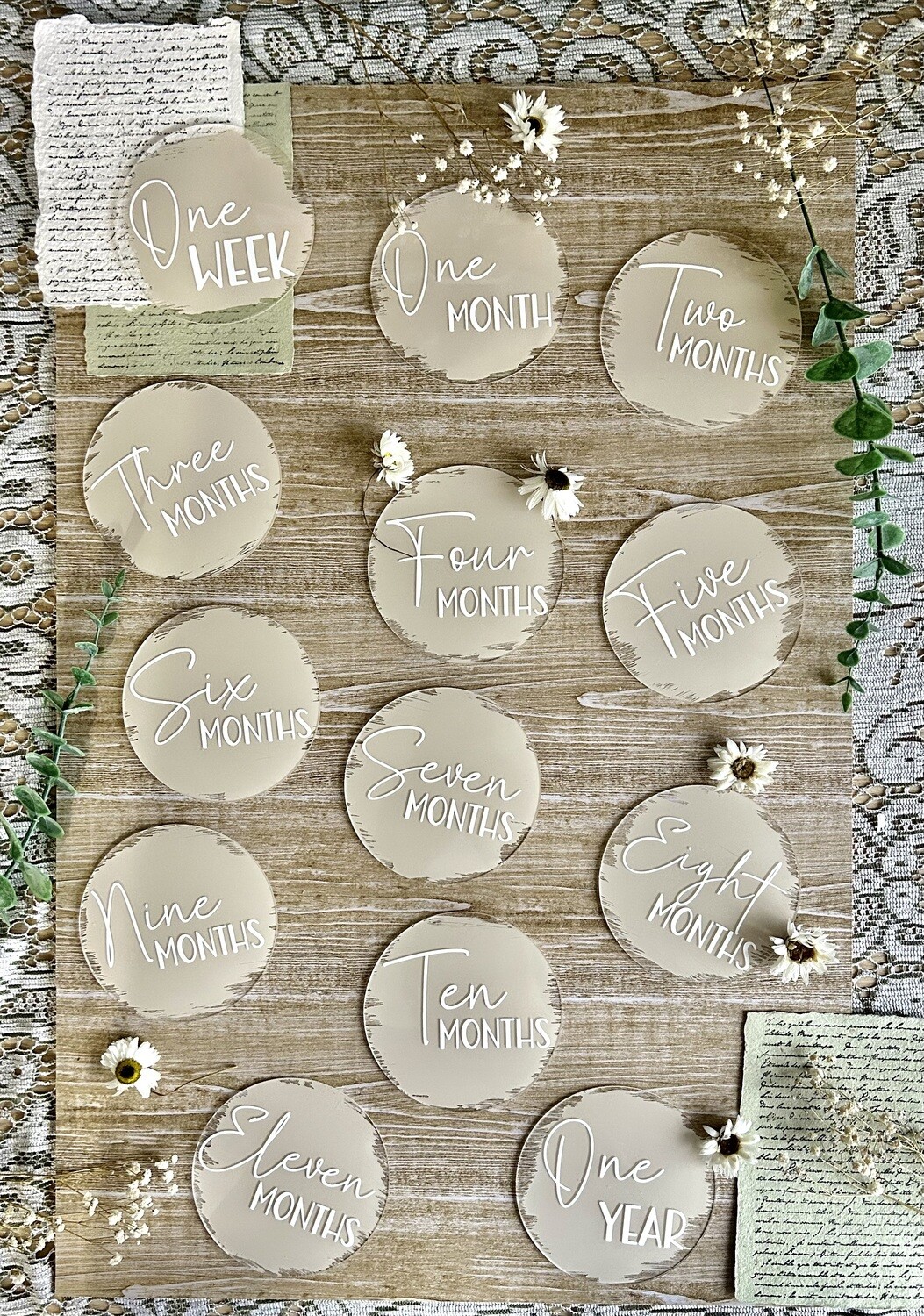 Baby Milestones Acrylics