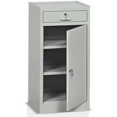 Armadietto metallico grigio con cassetto E375