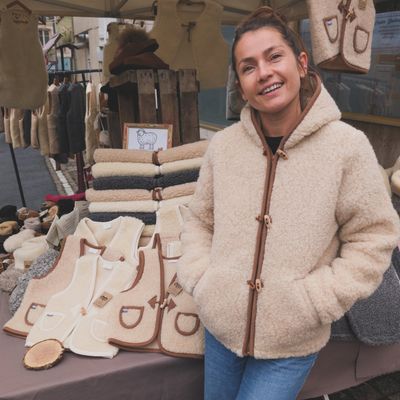 Veste capuche 100% laine de 🐑