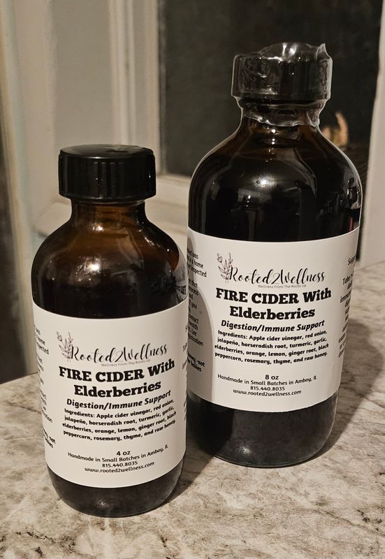 Fire Cider with Elderberry Tonic - 8 oz