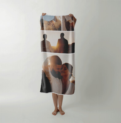 Handdoek met 4 foto&#39;s