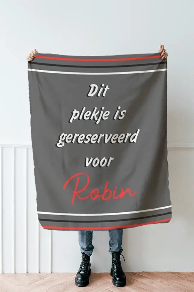 Fleecedeken met naam 111