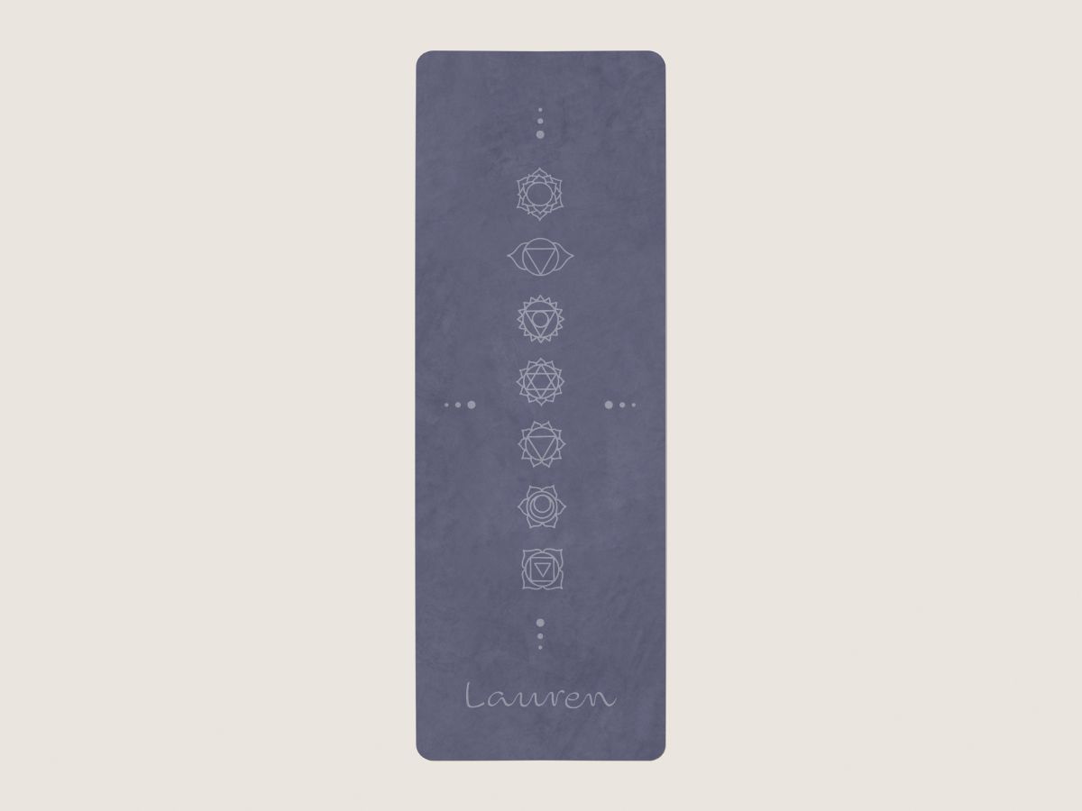 Yogamat chakra - paars grijs