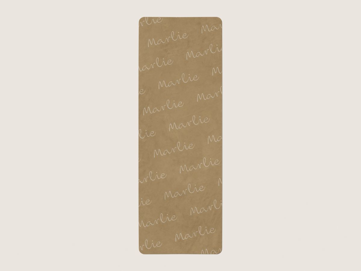 Yogamat naampatroon - geel