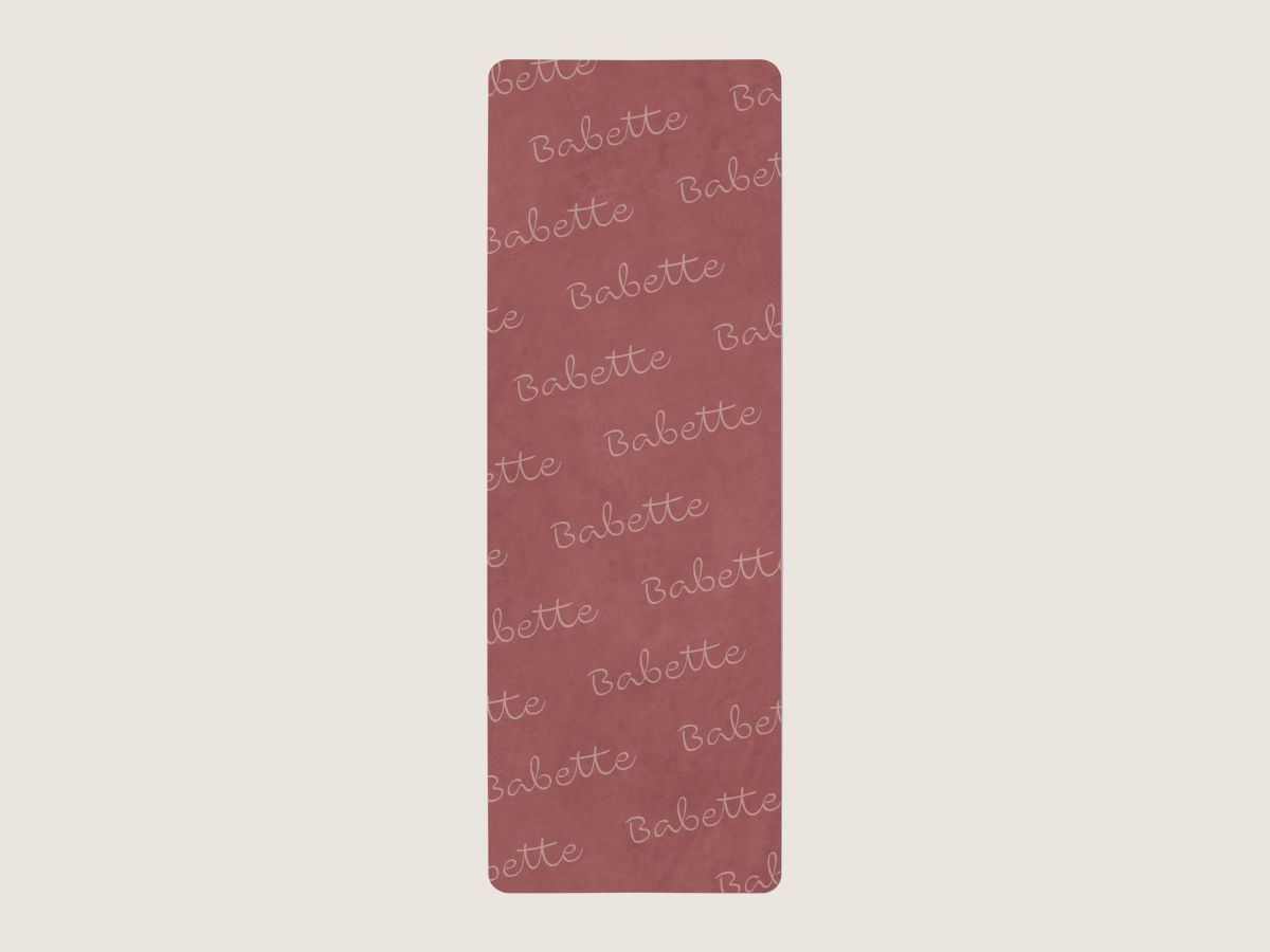 Yogamat naampatroon - rood