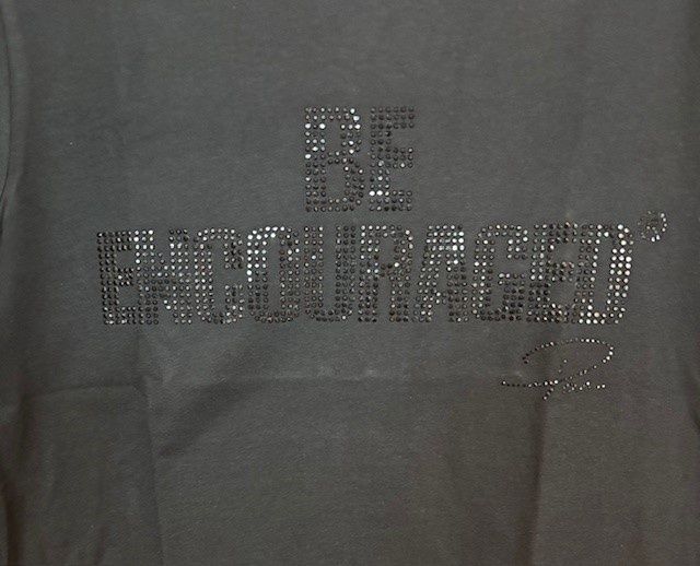 Be Encouraged Black on Black Bling Tshirt