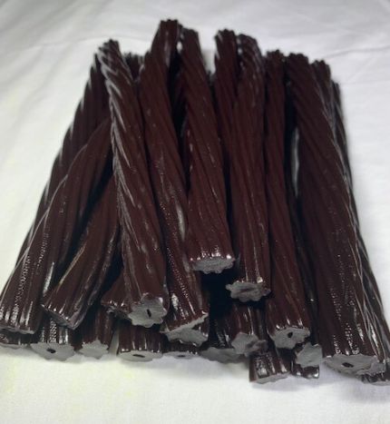 Black Twisted Licorice Ropes (5 per order)