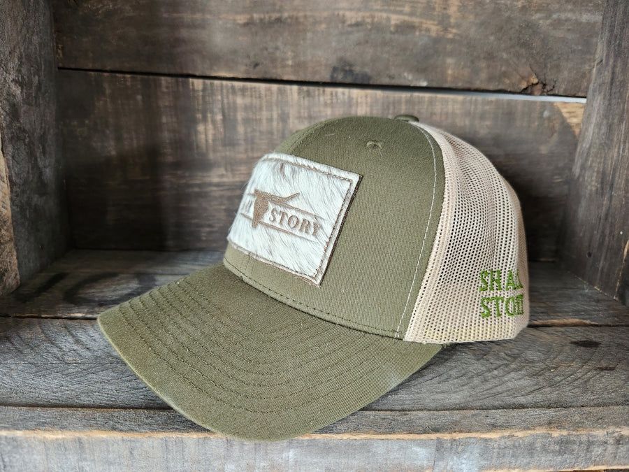 Shack Story Cowhide Laser Patch - Green