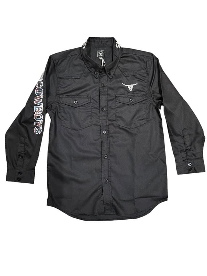 Shack Story Button Down Shirt - Black