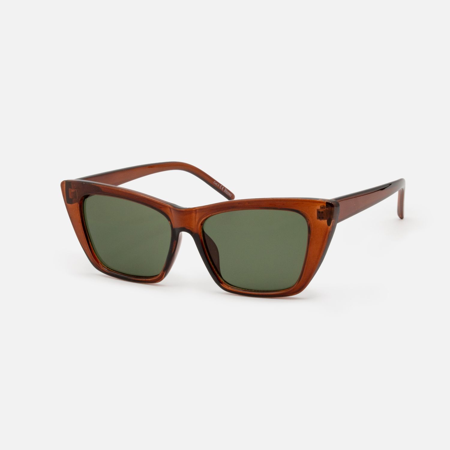 Lunettes de soleil brunes avec verres verts