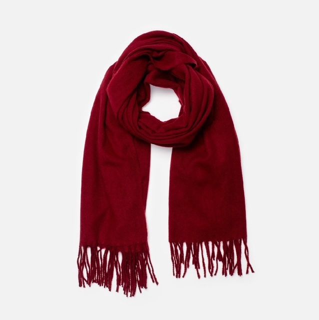 Foulard bourgogne à franges