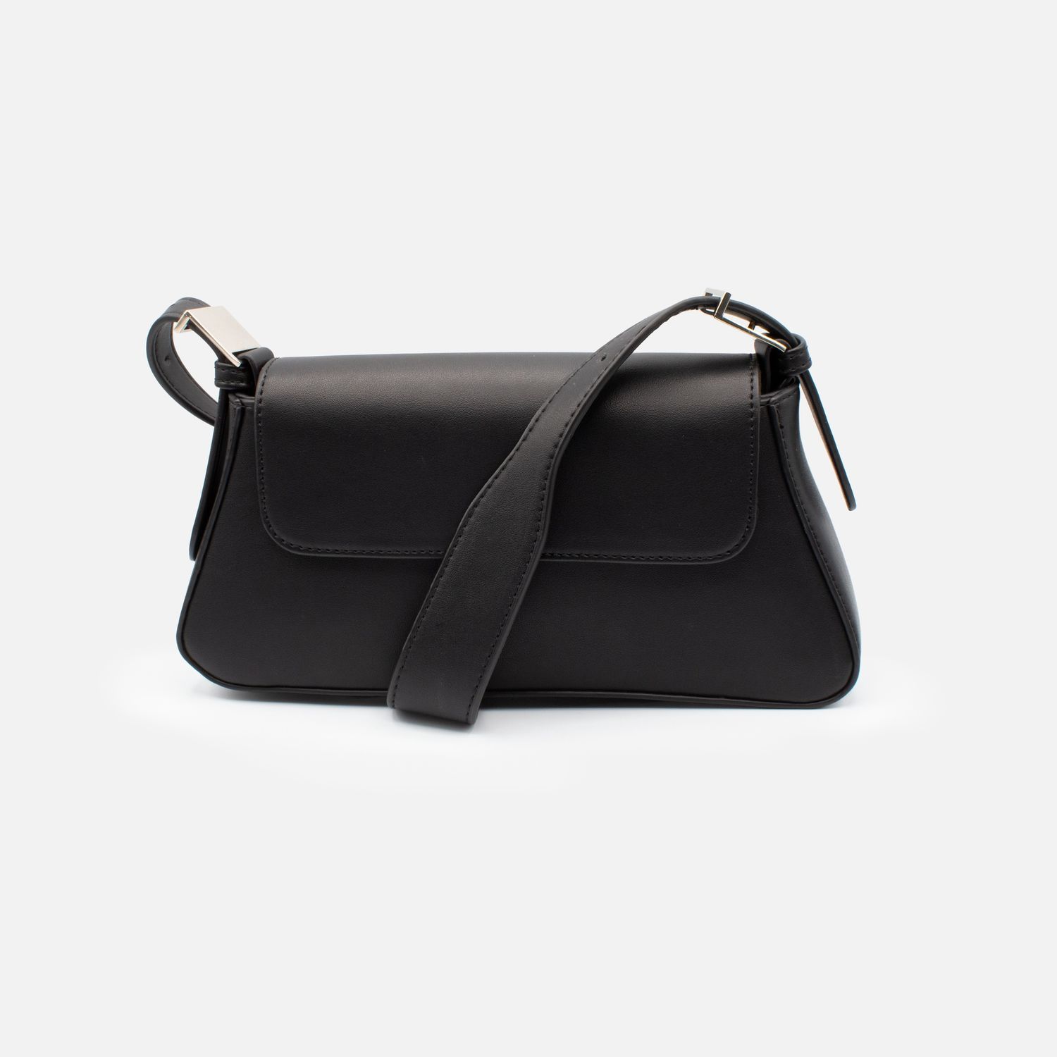 Sac à main trapèze noir