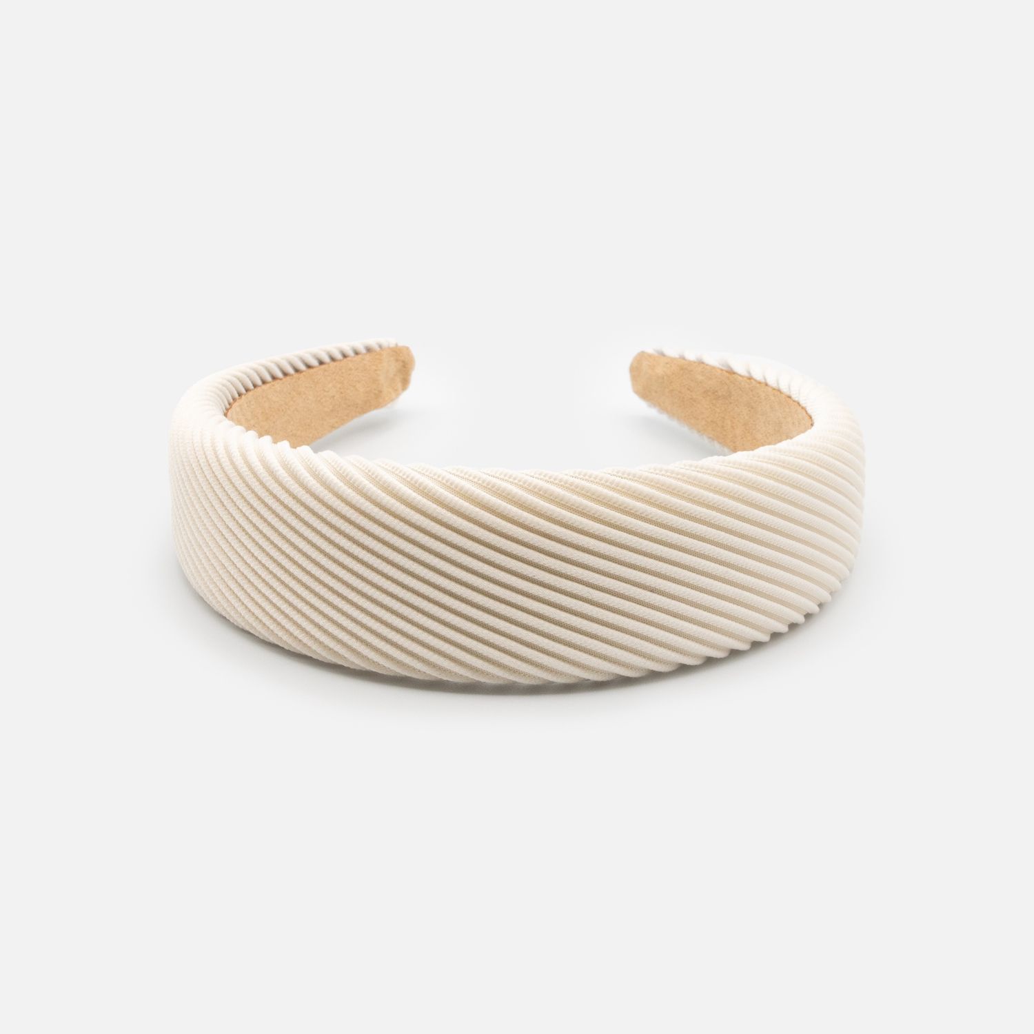 Bandeau ivoire côtelé