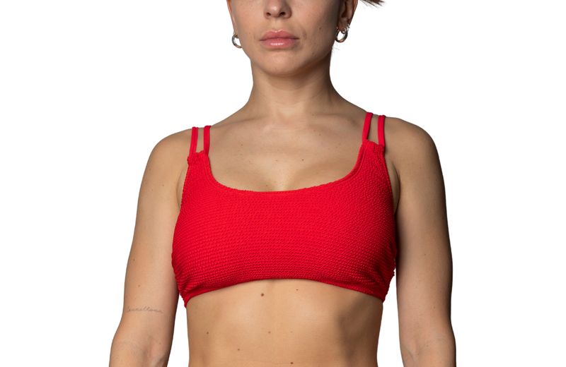 Florence Crinkle - Bikini Top Red