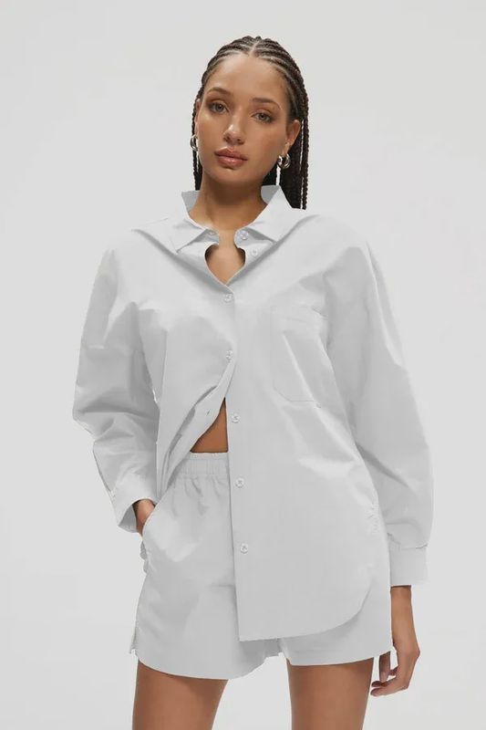 Poplin Oversized Shirt - White