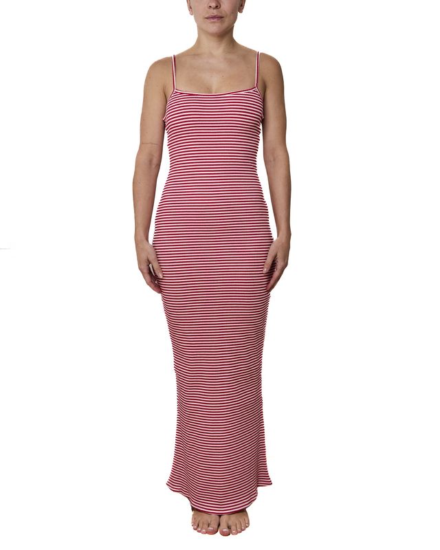 Eva Maxi Dress - Red Stripes