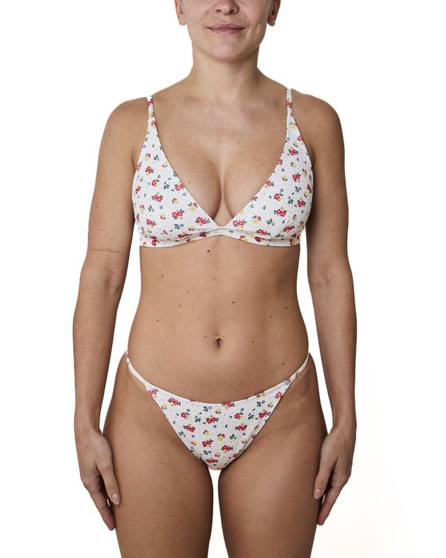 Emy Rib - Flowers &amp; Polka Dots Bikini Top