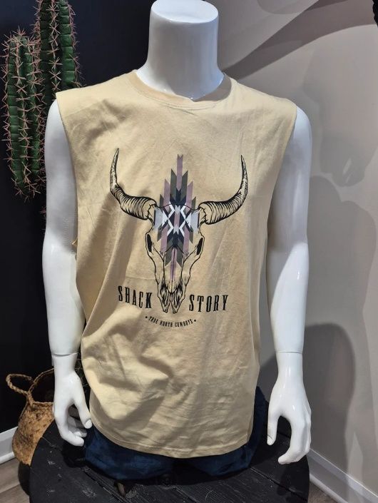 Bull Skull Sleeveless T-shirt