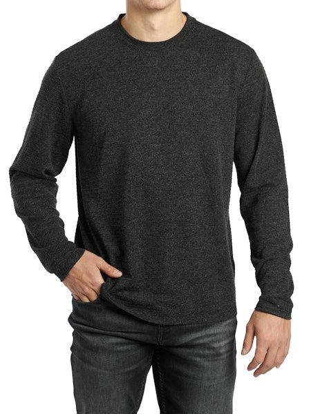 Ls Eco Arthur Knit Crew - Downey Heather