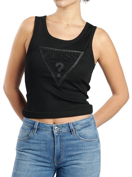 Viviana Logo Tank Top - Jet Black