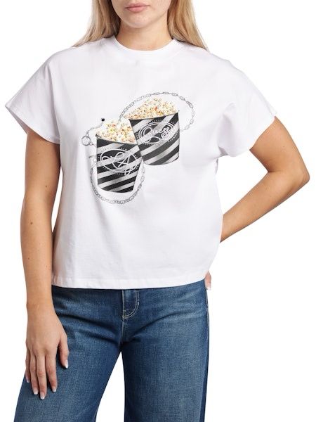 Ss cn Popcorn Tee - Pure white