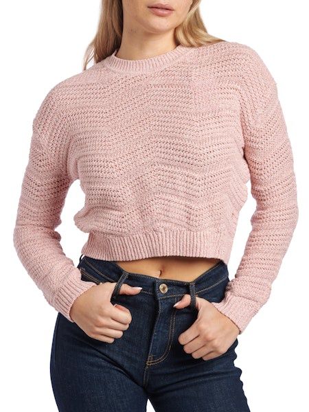 Ls cn marianna swtr - Pink Heather Lurex