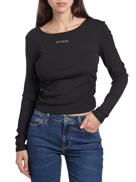 Nat Rib Ls Top - Jet Black